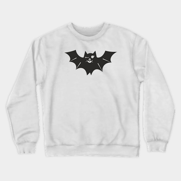 Bat (black solid) Crewneck Sweatshirt by aceofspace